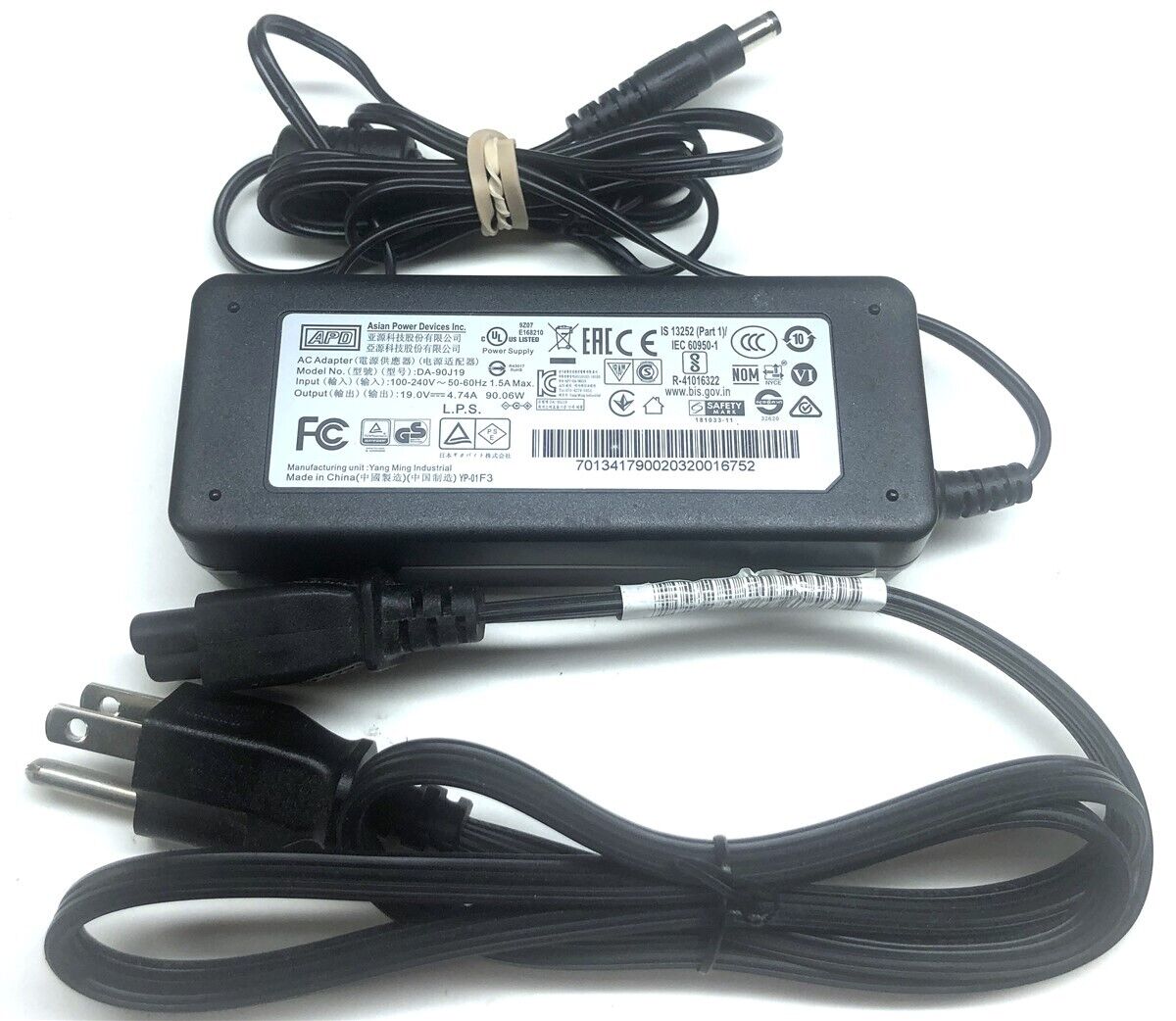 *Brand NEW*Genuine APD Laptop MSI Monitor 19V 4.74A 90W AC Adapter DA-90J19 Power Supply